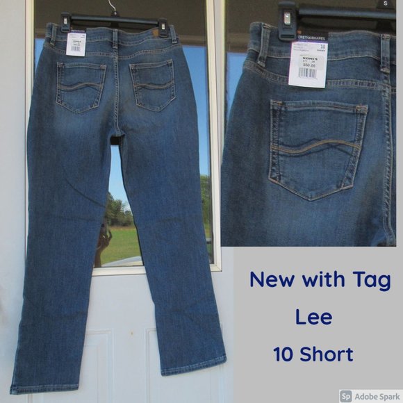 Lee Denim - Lee secretly shapes straight leg mid rise jean regular fit size 10 short